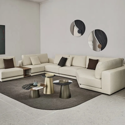 Specchio Luxor con elementi decorativi in SuperMarmo e legno di Bontempi