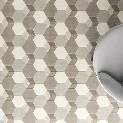 Tappeto con geometrie Cementino di Calligaris