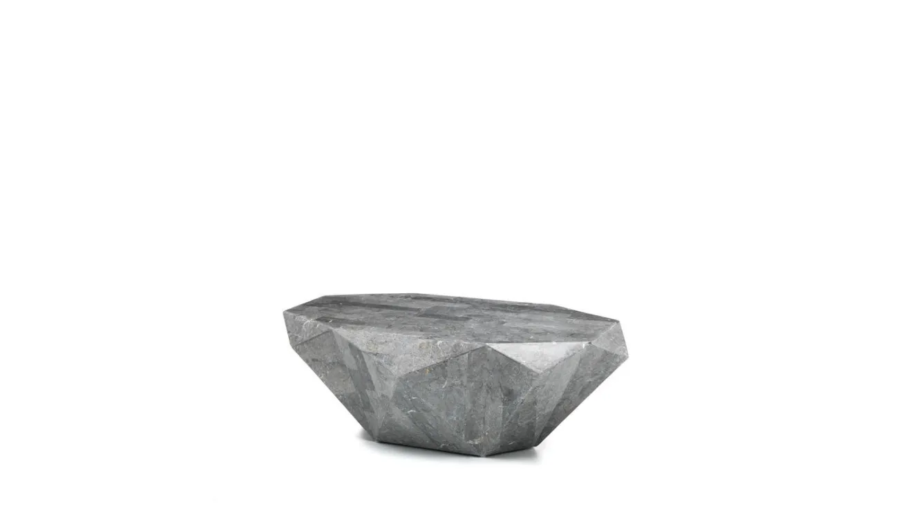 Tavolino in pietra fossile Diamond Medium di Stones