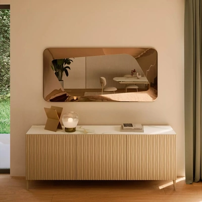 Specchio in vetro fuso Focus di Bontempi