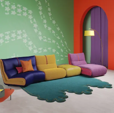 Tappeto di design in tessuto Merlino di Egoitaliano