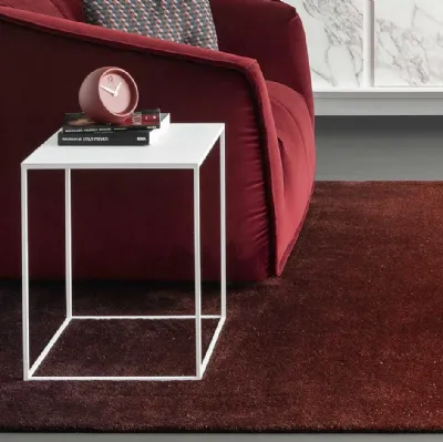 Tavolino quadrato Thin in metallo di Calligaris