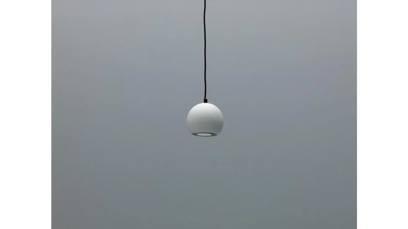 Lampada a sospensione Tenis in metallo verniciato Bianco di Stones