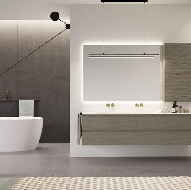 Mobile da Bagno sospeso in Rovere tinto Amsterdam Airy Edge 06 di RCR