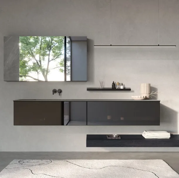 Mobile da Bagno sospeso in Vetro Stopsol Airy Sistema 04 di RCR