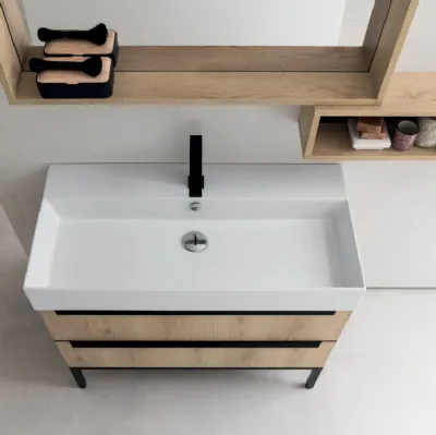 Mobile Bagno da appoggio in nobilitato effetto legno B201 BD023 di Compab