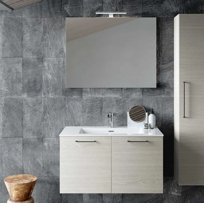 Mobile da Bagno sospeso Block System Syntesi C38 di Baxar
