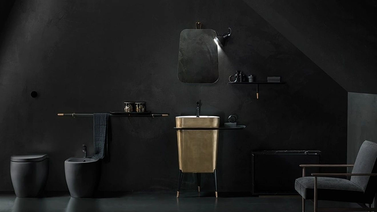 Lavabo Free 04 in tinta Metallico Bronzo di Cerasa