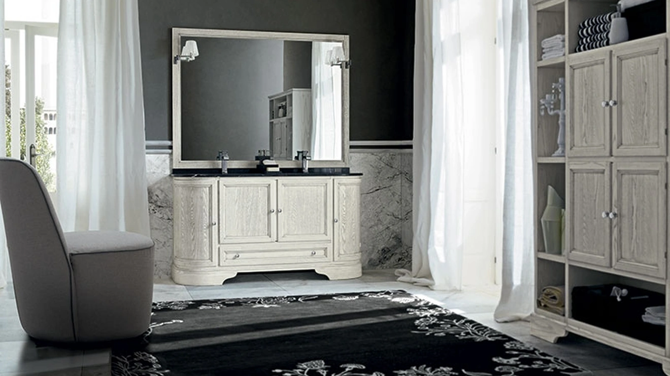 Mobile da Bagno Paestum 02 in Frassino laccato di Cerasa