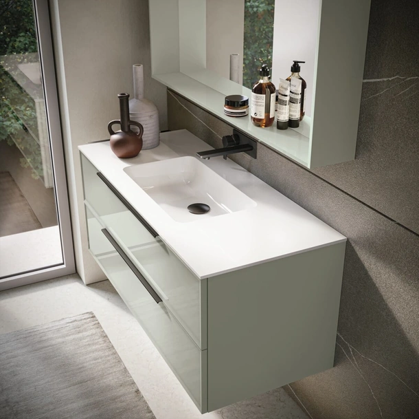 Mobile da Bagno sospeso laccato lucido Panorama 07 di RCR