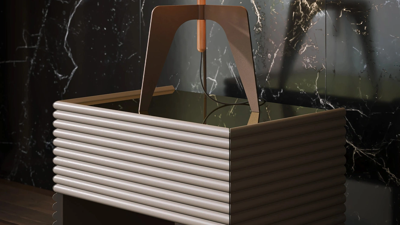 Comodino Patsy in legno laccato di Tonin Casa