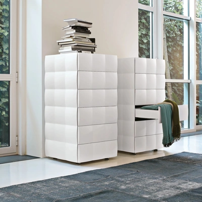 Cassettiera Venice in laccato bianco di Tonin Casa