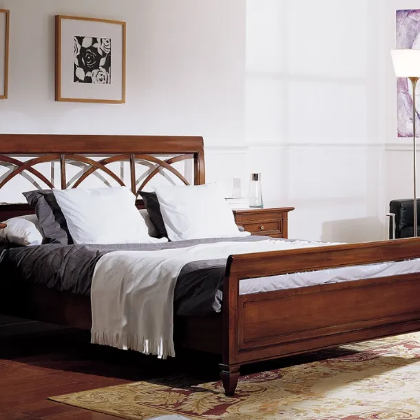 Letto matrimoniale in Legno con testiera Notre Dame di Betamobili
