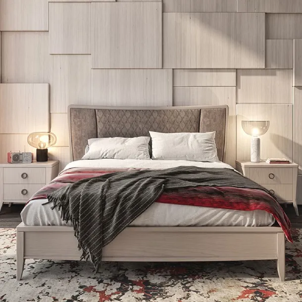 Letto Rails MAG1314 con testiera imbottita di Betamobili