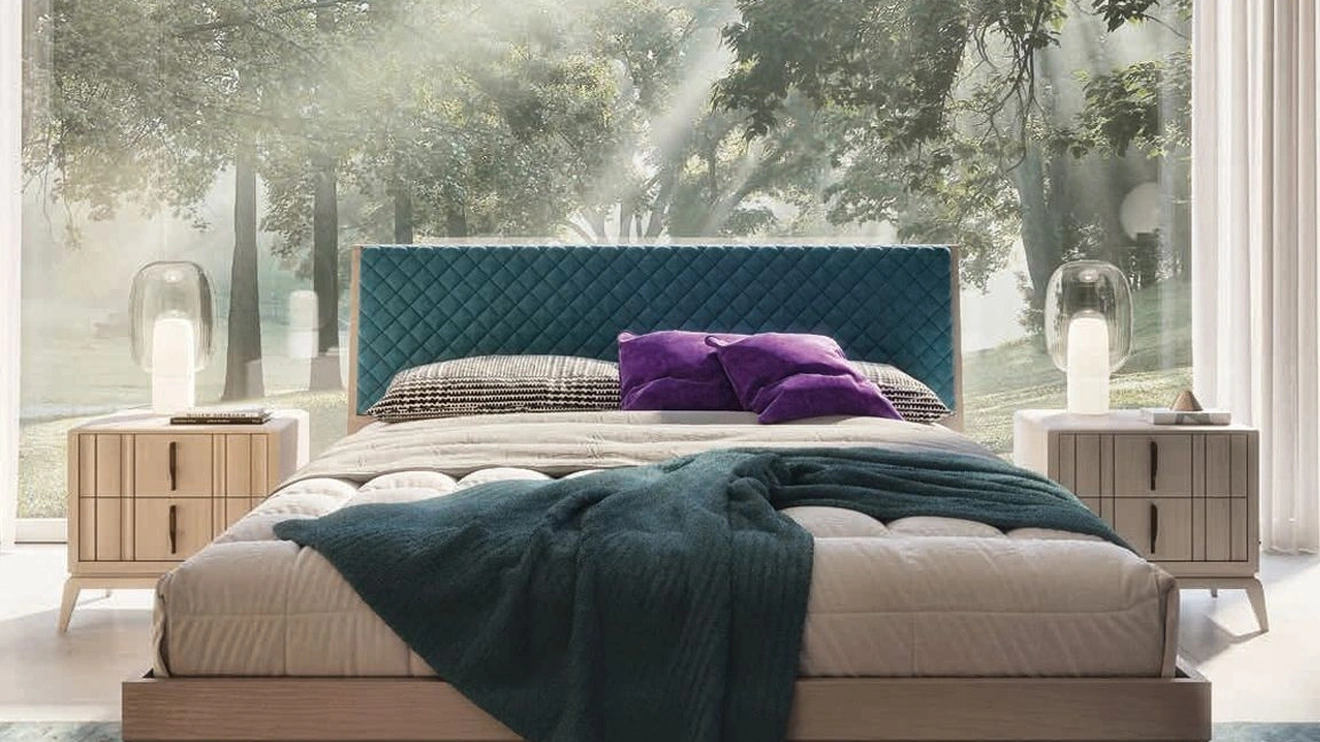 Letto Rails MAG1310 con testiera imbottita di Betamobili