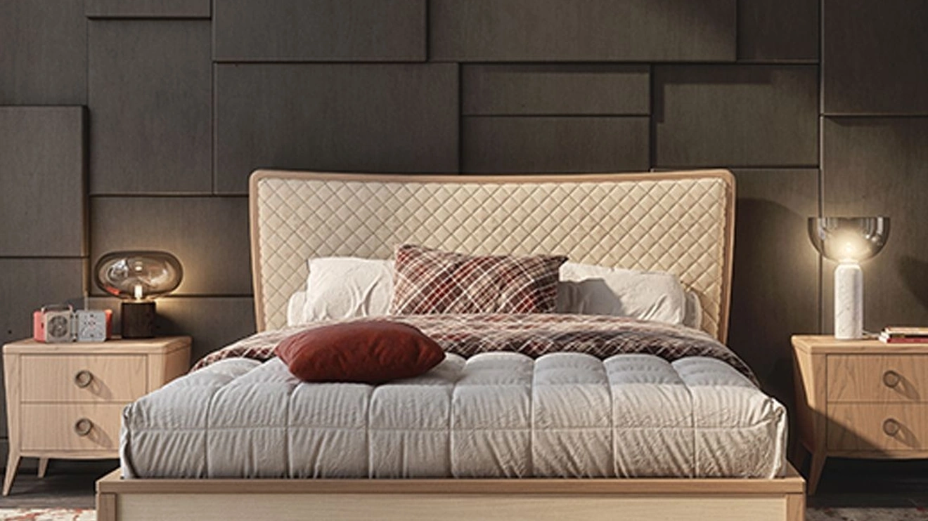 Letto Rails MAG1313 con testiera imbottita di Betamobili