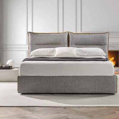 Letto in tessuto Charme con box contenitore di Crippa Salotti