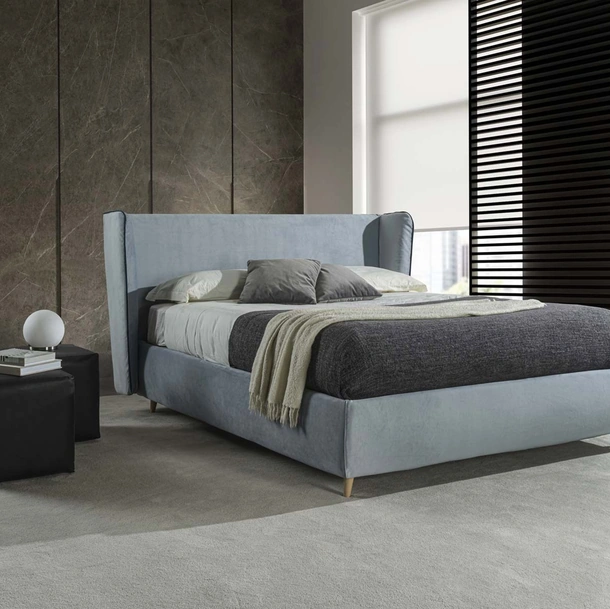 Letto imbottito Henry di Crippa Salotti