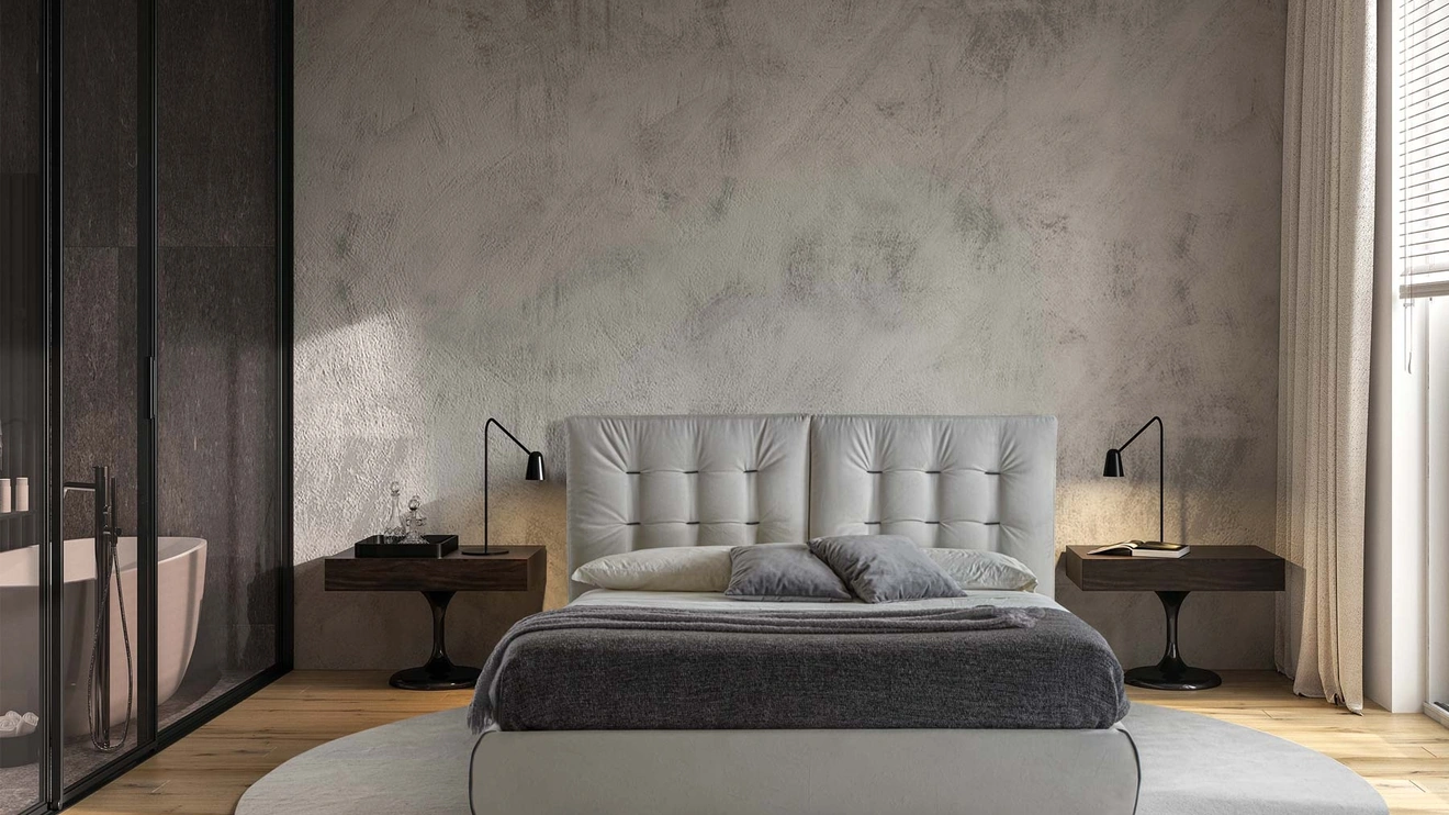 Letto imbottito Icaro di Crippa Salotti