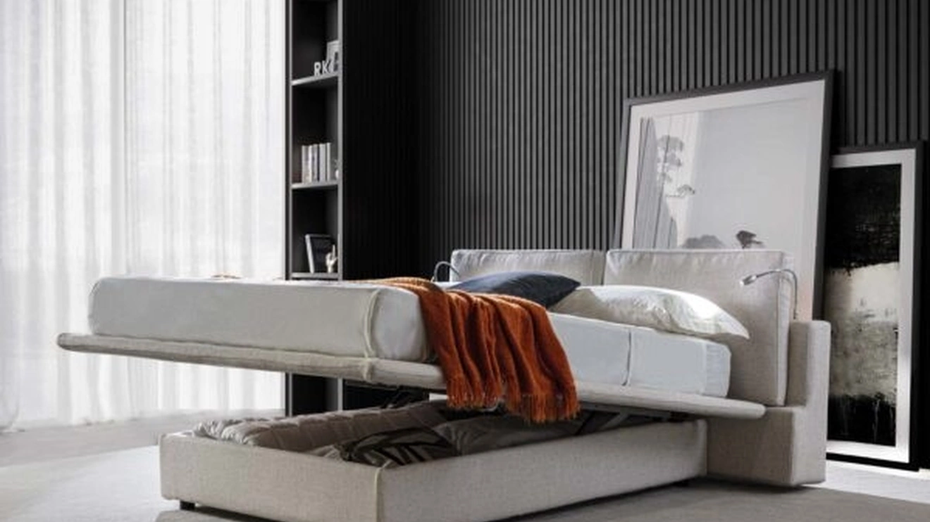 Letto Icon con box contenitore di Crippa Salotti