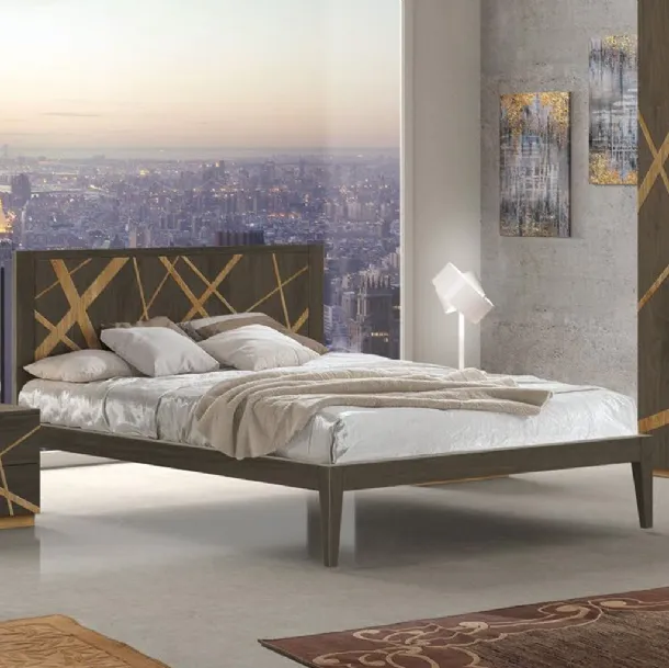 Letto in legno Lines FMG3253 di Betamobili