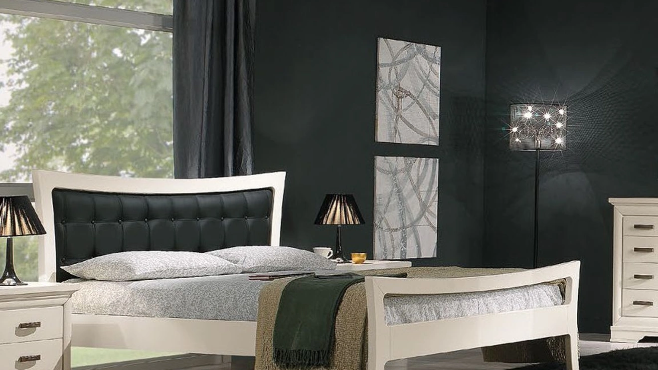 Letto Origami FMG035 con testiera imbottita di Betamobili