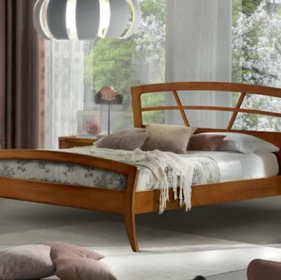 Letto Palladio FMG1059 in legno con testiera di Betamobili