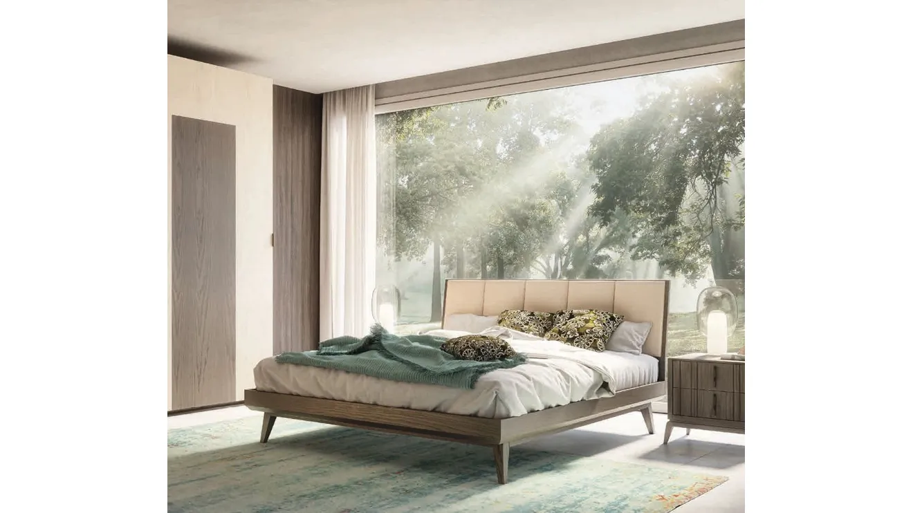 Letto Rails MAG1309 con testiera imbottita di Betamobili