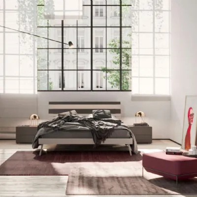 Letto con testiera moderna Segno di Orme