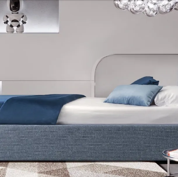 Letto Gelsomino in tessuto con secondo letto estraibile di Le Comfort