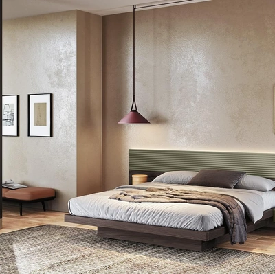Letto in legno e laccato Wall System Contenitore N14 di Mobilgam