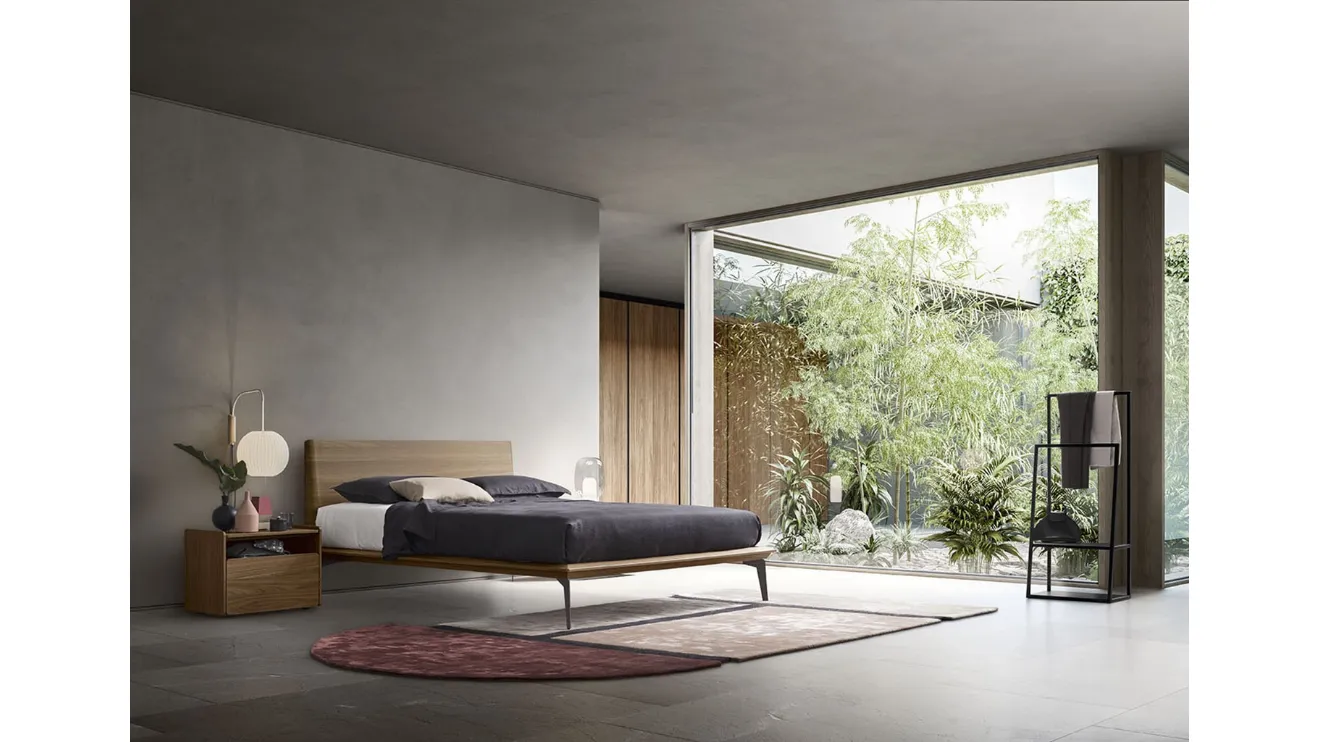 Letto di design in legno Xilo di Alf DaFrè