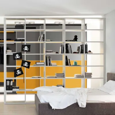 Libreria bifacciale Start in laccato di Clever