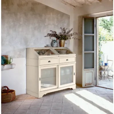 Madia Aurelia in legno con ante in vetro di Tonin Casa