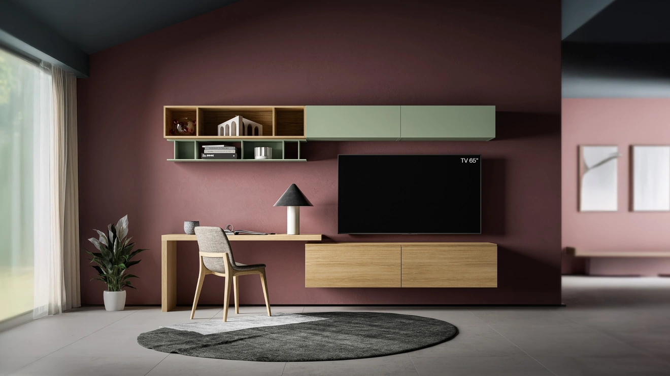 Parete Attrezzata Pratico PTG403 di SantaLucia