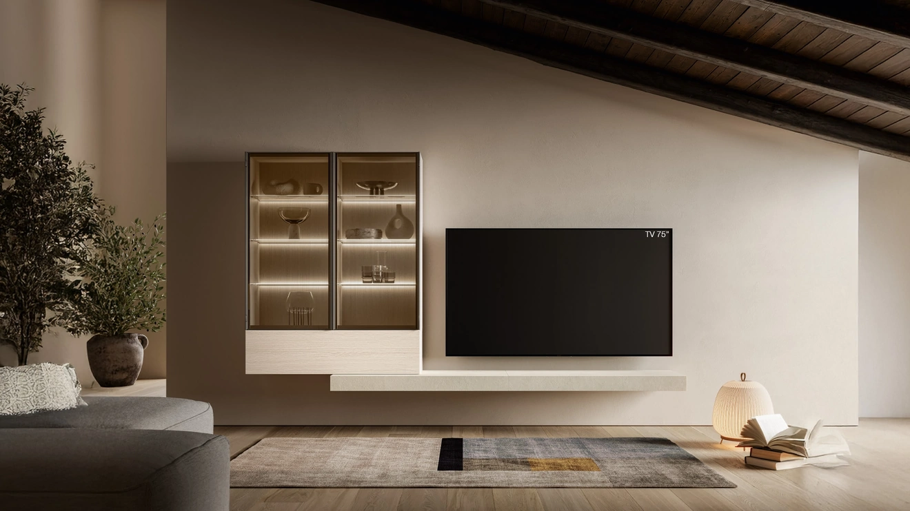 Parete Attrezzata Pratico PTG414 di SantaLucia