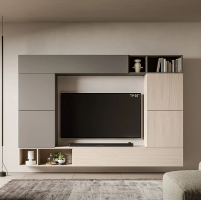 Parete Attrezzata Pratico PTG453 di SantaLucia