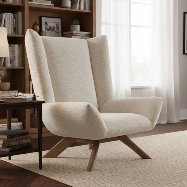 Poltrona Dalia in tessuto imbottito di Calligaris