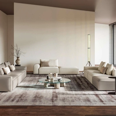 Salotto lineare in tessuto Adam di Le Comfort