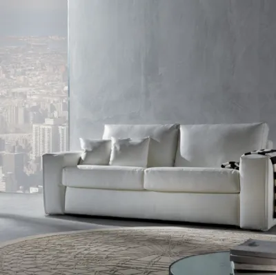 Divano Letto lineare in ecopelle Azalea di Crippa Salotti