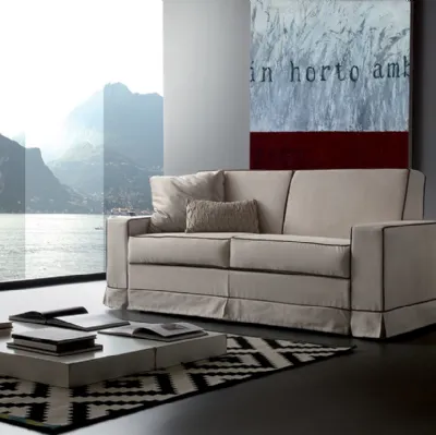 Divano Letto con balza e bordino a contrasto Decor di Crippa Salotti