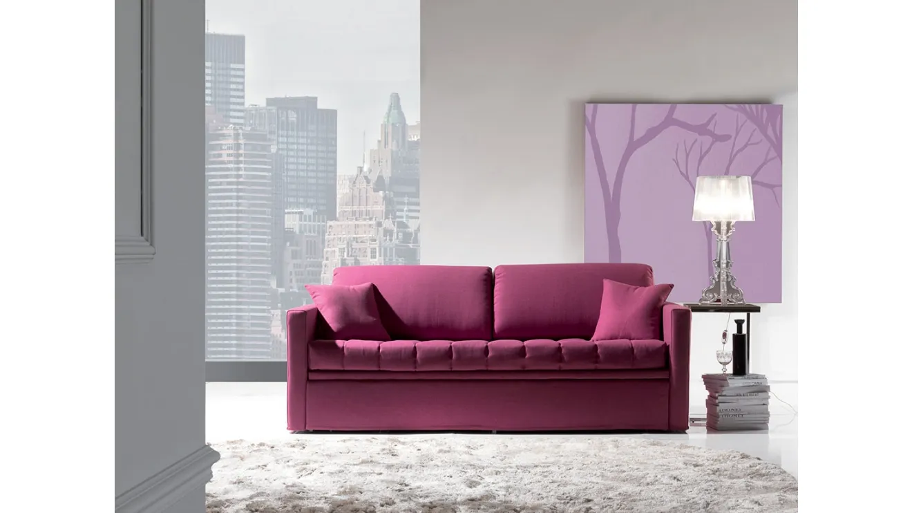Divano Letto in tessuto Rosa di Crippa Salotti