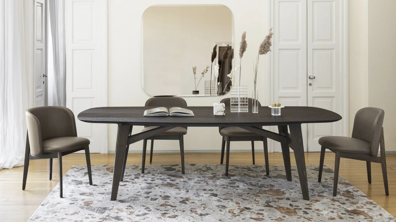 Sedia in pelle Abrey di Calligaris