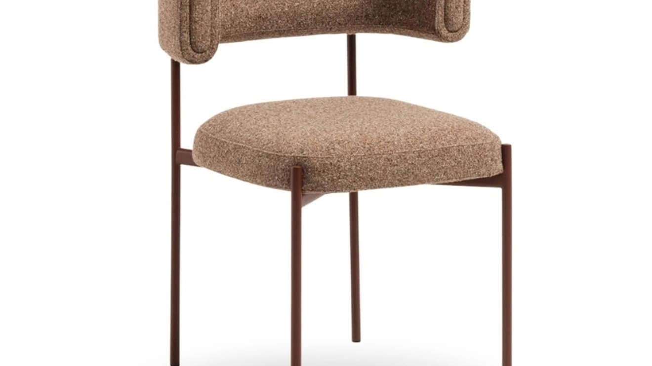 Sedia Amelie in tessuto imbottito di Midj