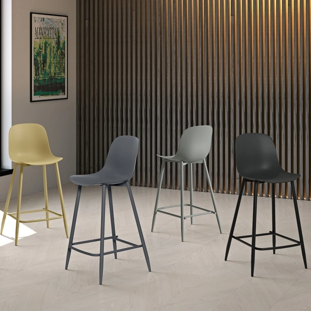 Sgabello in polipropilene Frida di Stones