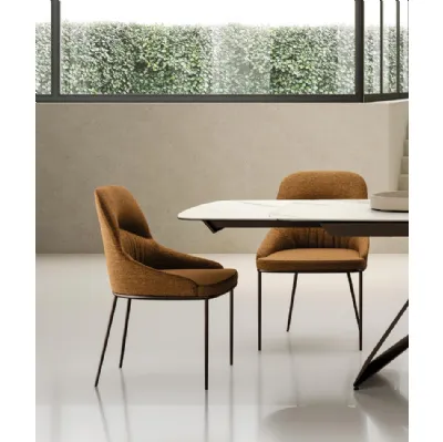 Sedia Ginevra in tessuto di Stones