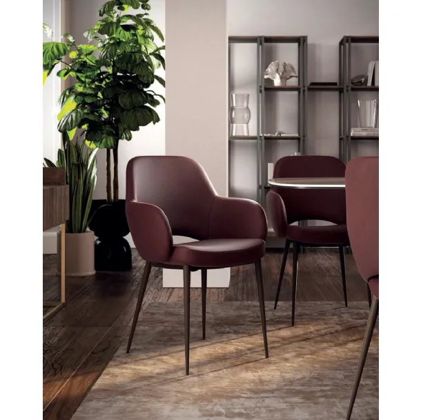 Sedia in pelle Love de Di Lazzaro