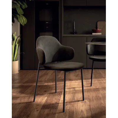 Sedia Mia in velluto de Di Lazzaro