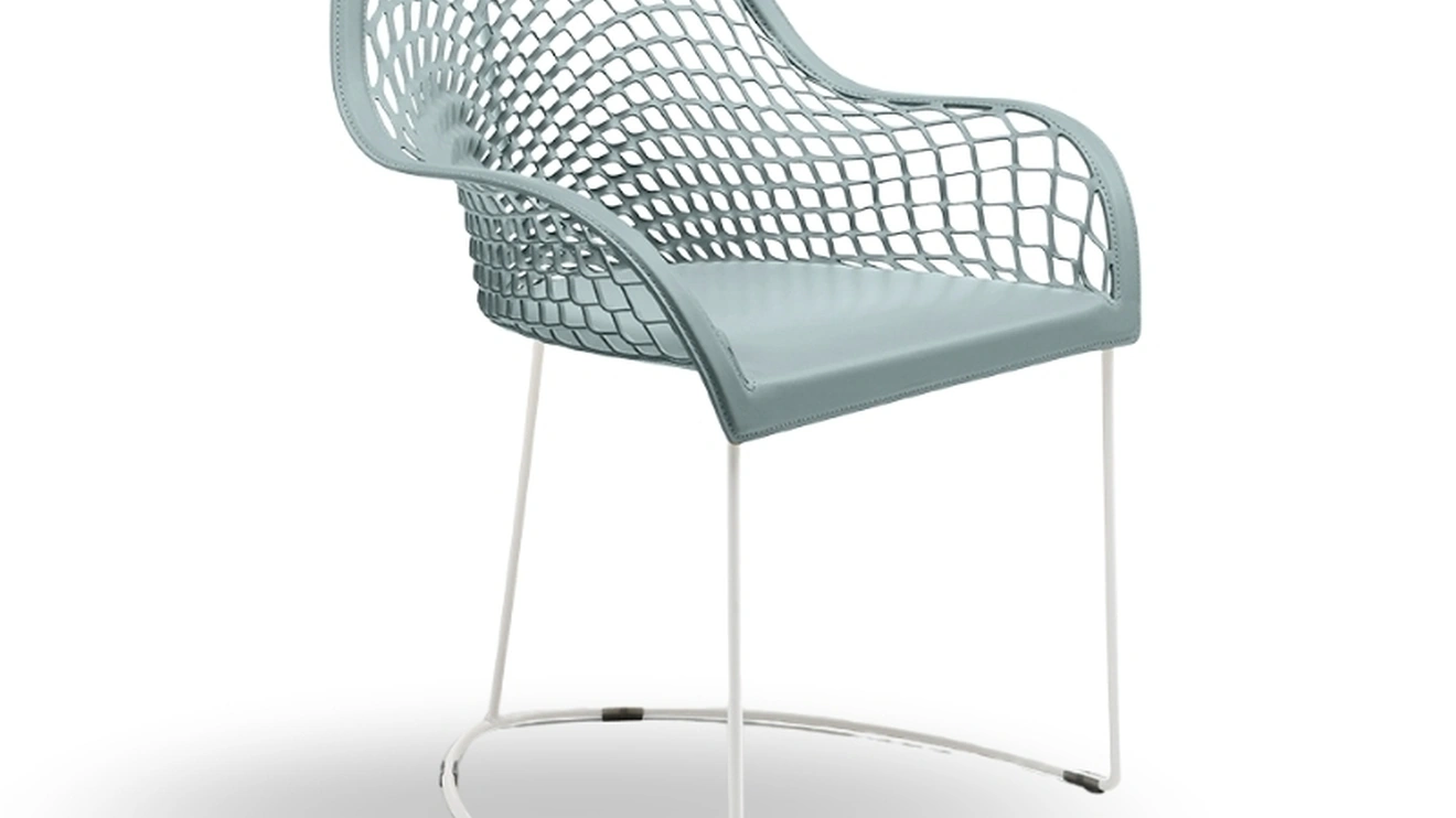 Sedia in cuoio Guapa di Midj