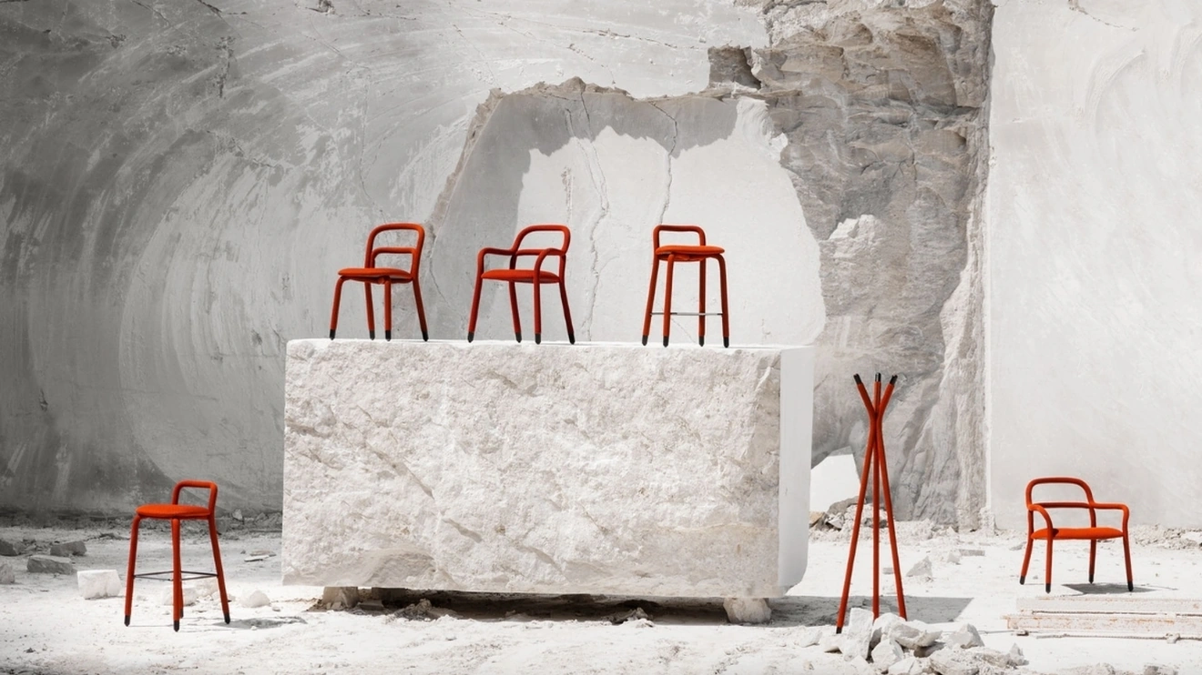 Sgabello imbottito Pippi di Midj